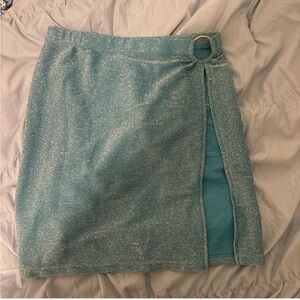Elegant Blue Glitter Skirt